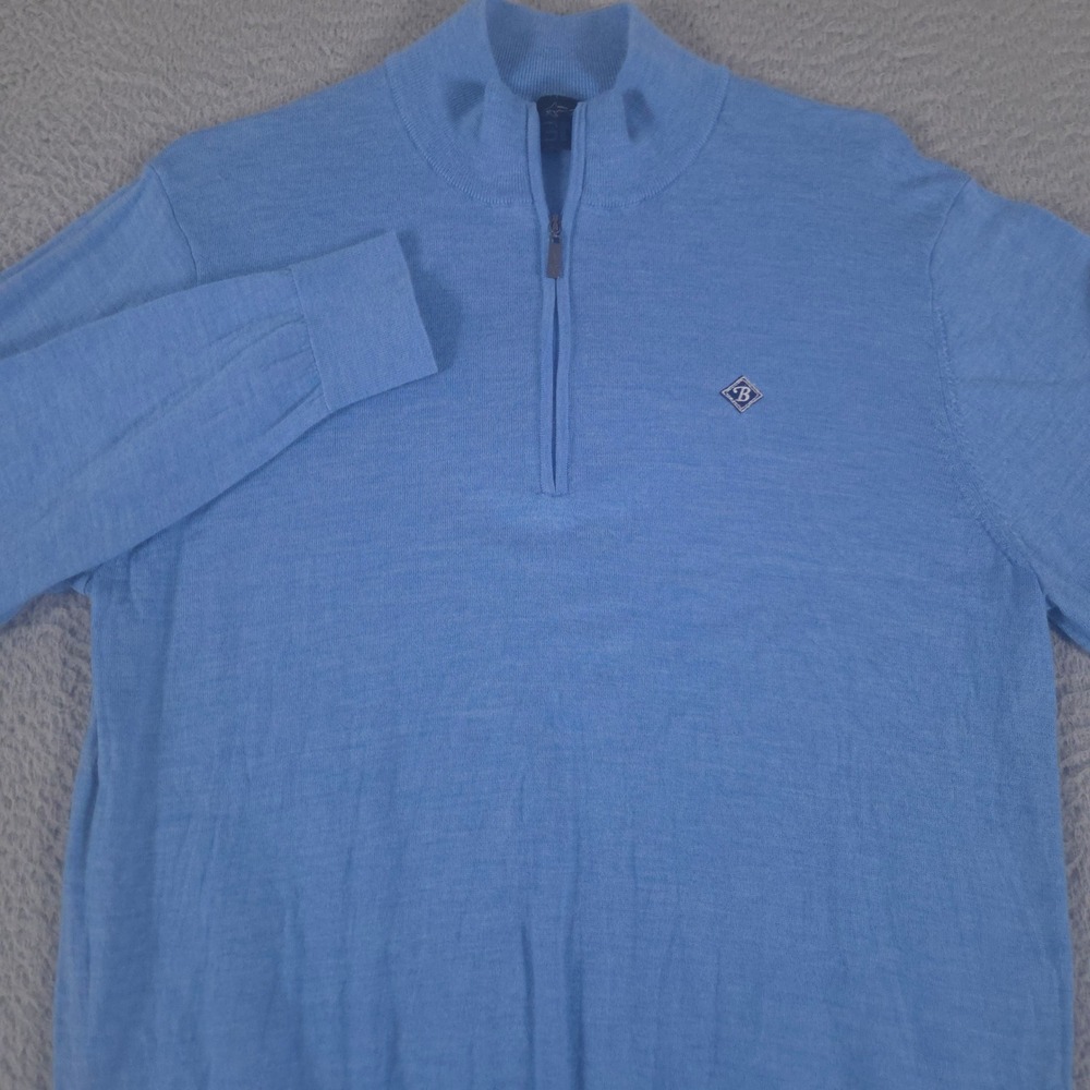 Greg Norman Sweater Mens L‎ 100% Merino Wool 1/4 Zip Lightweight Golf Pullover